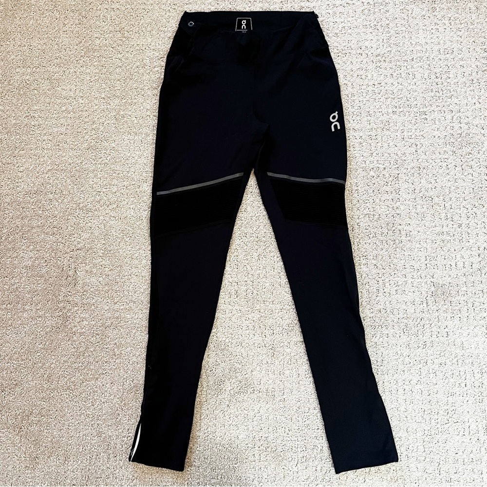 On Running Womens Movement Tights Long Black Sz S Soft Form Fitting Yoga Light